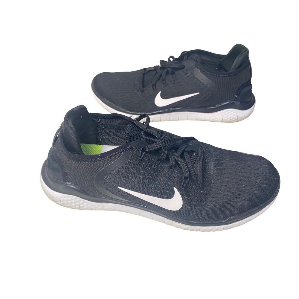 Nike Free RN 2018 Womens Running Shoes Black White 942836-001 Size 9